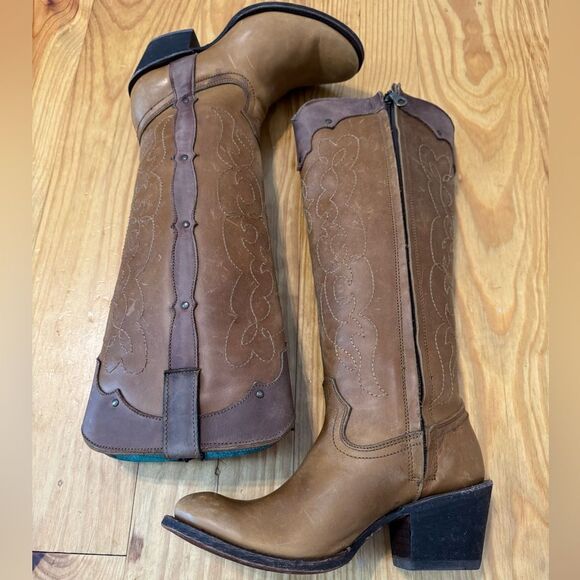 Corral Vintage Embroidery Leather Round Toe Western Boots C1971 SZ 6 M (64781) - Picture 10 of 13